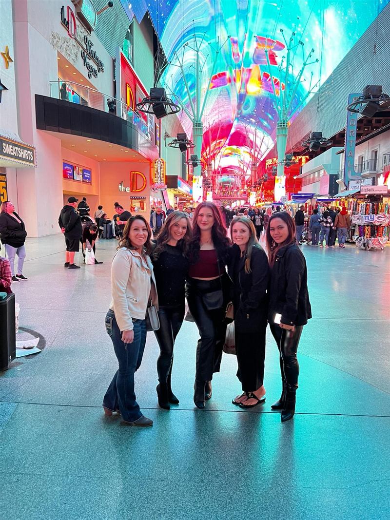 Jenny with teammates in Las Vegas during a conference trip
